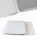 PU08DZ Leather Laptop Liner Bag with Stand Function, 13.3 inches, 14.1-15.4 inches