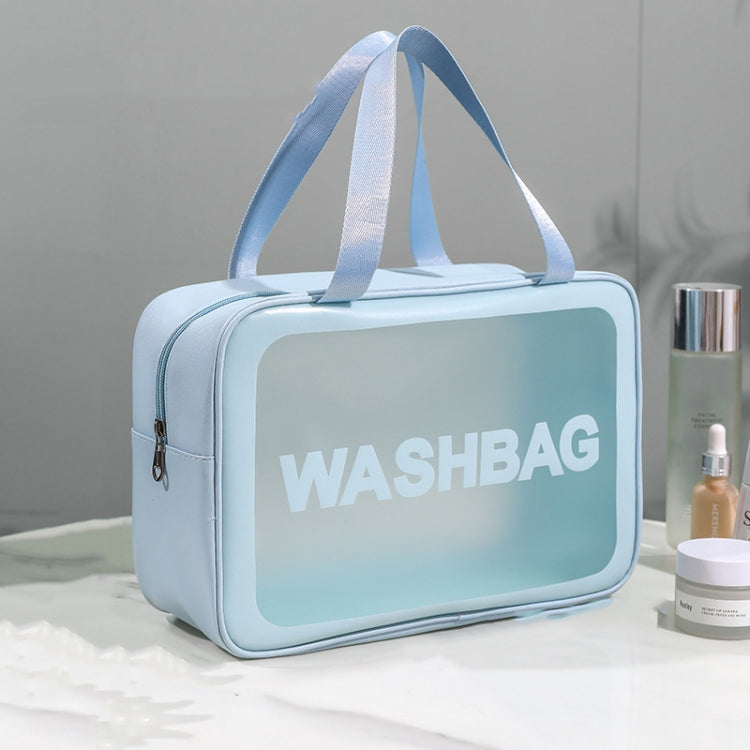 2 PCS Frosted Translucent Waterproof Storage Bag Cosmetic Bag Swimming Bag Wash Bag, Black M, Black M 2 Handles, Black L, Pink S, Pink M, Pink M 2 Handles, Pink L, White S, White M, White M 2 Handles, White L, Blue S, Blue M, Blue M 2 Handles, Blue L