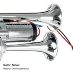 ST-1018S 600DB 12V Double-tube Metal Conjoined Electric Pump Car Horn with Relay, ST-1018S 12V