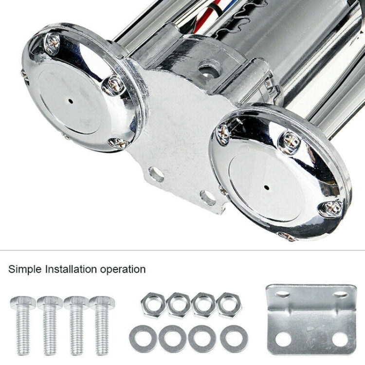 ST-1018S 600DB 12V Double-tube Metal Conjoined Electric Pump Car Horn with Relay, ST-1018S 12V