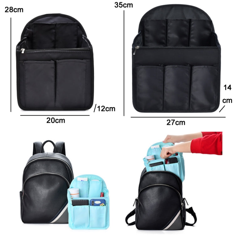 Schoolbag Separation Organizer Storage Bag Computer Backpack Liner Bag, Small Black, Small Pink, Small Light Blue, Small Blue Firebird, Small Gray, Small Pink Stripe, Small Navy Stripe, Small Blue, Small Navy, Large Black, Large Light Blue             ...