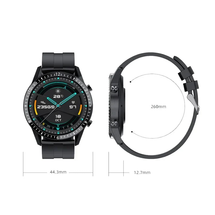 I9 1.5 Inch Heart Rate/Blood Pressure/Blood Oxygen Monitoring Watch, Color: Silver Steel, Black, Red, Orange, Green, Black Leather, Brown Leather, Black Steel, Silver Steel