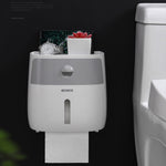 ECOCO E1804 Toilet Multifunctional Double-layers Tissue Rack, White+Gray, White+Black, Pink+Pink, Blue+Blue