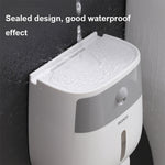 ECOCO E1804 Toilet Multifunctional Double-layers Tissue Rack, White+Gray, White+Black, Pink+Pink, Blue+Blue
