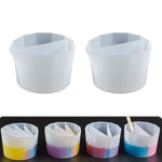 2 PCS DIY Crystal Epoxy Color Separation Cup Silicone Toning Cup, Style:, 2 PCS 2 Grid, 2 PCS 3 Grid, 2 PCS 4 Grid, 2 PCS 5 Grid