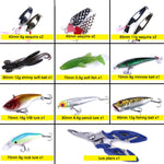 HENGJIA Sea Bass Fake Soft Bait Fishing Gear Accessories Freshwater Bait, 110 PCS / Box