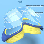 Anti-fog Children Swimming Goggles Comfortable Large Frame Diving Glasses, Macaron, Flush Tide Blue, Pumpkin Orange, Milk White, Ice Lake Blue, Pink Blue