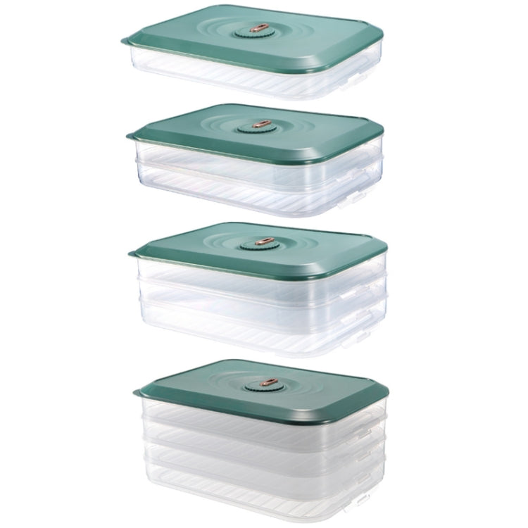 Household Refrigerator Freezer Large Capacity Dumpling Box, Capacity:, One Layer (Green), Two Layers (White), Two Layers (Green), Three Layers (White), Four Layers (White), Four Layers (Green)