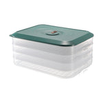 Household Refrigerator Freezer Large Capacity Dumpling Box, Capacity:, One Layer (Green), Two Layers (White), Two Layers (Green), Three Layers (White), Four Layers (White), Four Layers (Green)