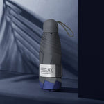 LY-0621 Five-Fold Six-bone Umbrella Simple Black Glue Sunscreen Umbrella, Six-bone Turmeric, Six-bone Midsummer Pink, Six-bone Haze Blue, Six-bone Matcha Green, Six-bone Navy, Six-bone Ink Green