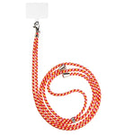 3 PCS Phone Lanyard Adjustable Detachable Neck Cord With Card, NO.25 Yellow Pink Gray, NO.46 red pink yellow