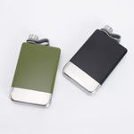 9oz Portable 304 Stainless Steel Flagon Whiskey Vodka Wine Pot Hip Flask, Matte Black, Military Green, Blue, Red