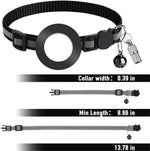 Pet Anti Lost Address Pendant Collar with Bell for AirTag 2nd Gen / AirTag 1st Gen, Green, Purple, Black, Pink, Orange, Blue