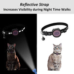Pet Reflective Collar with Bell for AirTag 2nd Gen / AirTag 1st Gen, Red, Purple, Black, Pink