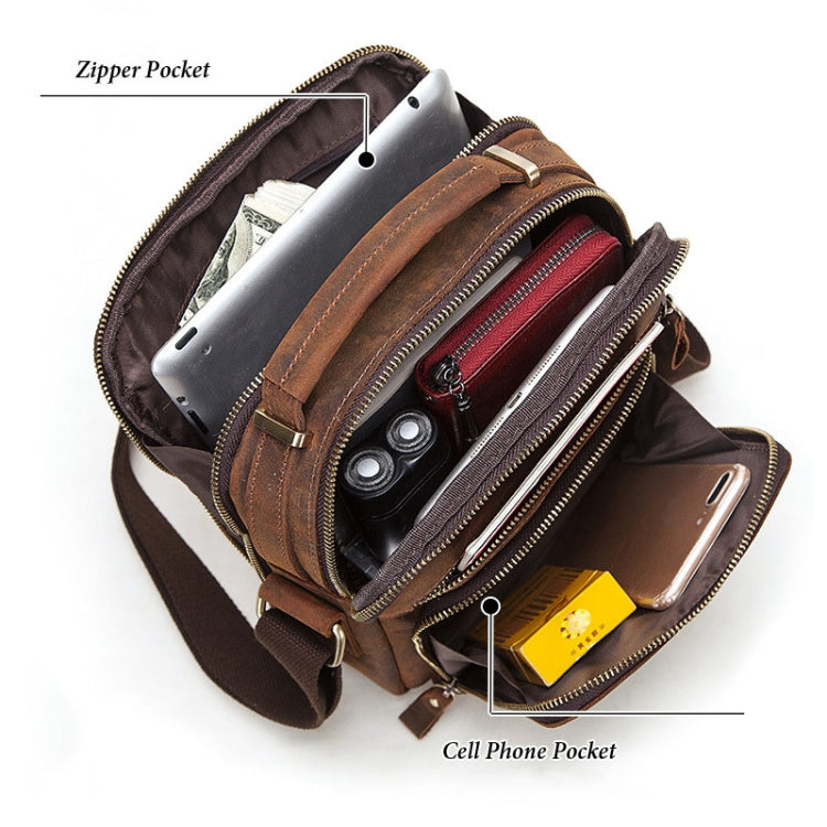 HUMERPAUL MH573 Men Shoulder Bag Leather Messengers Bag