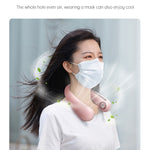 Lazy Hanging Neck Fan Bladeless Silent Sports Fan,Model:, T36 Black 3000 mAh, A306 Four -core 4000 mAh Pink