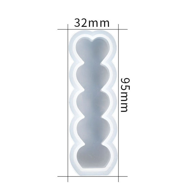 D2111-1 DIY Drop Mold Heart Candle Silicone Mold, D2111-1