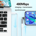 TC57 7Pin Fast Charge Transmission Data Cable, Silver, Red, Android Magnetic Head, Type-C / USB-C Magnetic Head, For Apple Magnetic Head