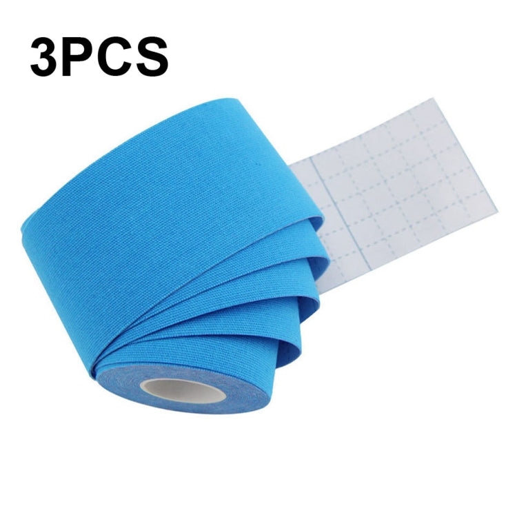 3pcs Muscle Tape Physiotherapy Sports Tape Basketball Knee Bandage, Size:, 2.5cm x 5m, 3.8cm x 5m, 5cm x 5m
