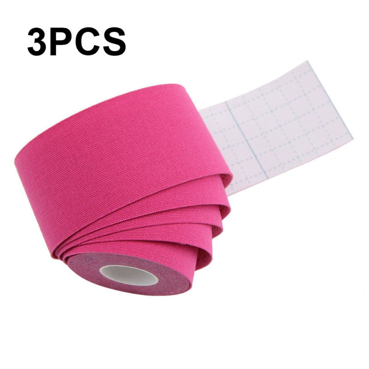 3pcs Muscle Tape Physiotherapy Sports Tape Basketball Knee Bandage, Size:, 2.5cm x 5m, 3.8cm x 5m, 5cm x 5m