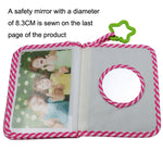 Baby Growth Memorial Cloth Photo Album With Mirror, Red, Green