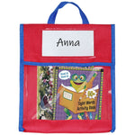 BG20080815 School Children Tote Book Bag Toy Handbag, Yellow, Green, Blue, Red