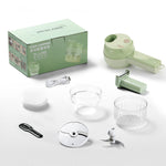4 In 1 Handheld Electric Vegetable Cutter Set Garlic Mud Masher Garlic Chopper, Garlic Chopper