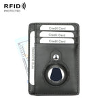 TQ-319 Anti-Theft Anti-Lost Tracker Leather Card Holder For AirTag 2nd Gen / AirTag 1st Gen, Carbon Fiber (Black), Carbon Fiber (Gray), Carbon Fiber (Blue), Carbon Fiber (Brown), Flat Pattern (Black), Flat Pattern (Red), Flat Pattern (Gray)