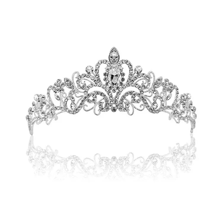 G2888 Crystal Diamond Wedding Party Braided Hair Crown Show Headband, Silver White, Silver, Gold, Rose Gold, AB Colorful, White+Pink, Pink, Blue, No Comb Rose Gold, No Comb Gold, Colorful Opal, Colorful, Purple Red Diamond, Light Purple, Light Green   ...