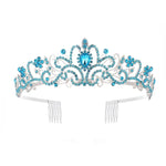 G2888 Crystal Diamond Wedding Party Braided Hair Crown Show Headband, Silver White, Silver, Gold, Rose Gold, AB Colorful, White+Pink, Pink, Blue, No Comb Rose Gold, No Comb Gold, Colorful Opal, Colorful, Purple Red Diamond, Light Purple, Light Green   ...