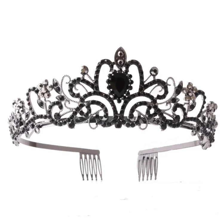 G2888 Crystal Diamond Wedding Party Braided Hair Crown Show Headband, Silver White, Silver, Gold, Rose Gold, AB Colorful, White+Pink, Pink, Blue, No Comb Rose Gold, No Comb Gold, Colorful Opal, Colorful, Purple Red Diamond, Light Purple, Light Green   ...