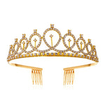 WM-02 Crystal Diamond Birthday Party Wedding Updo Crown, Color: Gold Queen Set1, Silver, Gold, Rose Gold, AB Diamond, Gold Queen, AB Silver Queen, Silver Queen, Rose Gold Queen, Golden Queen, Silver Girl, AB Gold Girl, Gold Girl, Rose Gold Girl