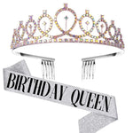 WM-02 Crystal Diamond Birthday Party Wedding Updo Crown, Color: Gold Queen Set1, Silver, Gold, Rose Gold, AB Diamond, Gold Queen, AB Silver Queen, Silver Queen, Rose Gold Queen, Golden Queen, Silver Girl, AB Gold Girl, Gold Girl, Rose Gold Girl