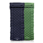 TPU Inflatable Sleeping Pad Camps Outdoor Waterproof Single Travel Cushion, Army Green, Navy)