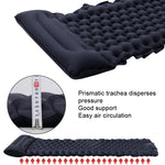 TPU Inflatable Sleeping Pad Camps Outdoor Waterproof Single Travel Cushion, Army Green, Navy)