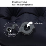 TPU Inflatable Sleeping Pad Camps Outdoor Waterproof Single Travel Cushion, Army Green, Navy)