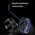 QS16Pro 1.69-Inch Health Monitoring Waterproof Smart Watch, Supports Body Temperature Detection, White, Pink, Blue, Black, Silver Gray, Green, Black Steel, Thick Black Steel