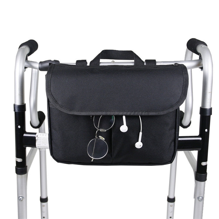 MTP-682 Hanging Wheelchair Storage Bag Rehabilitation Walking Bike Storage Bag, MTP-682 Black