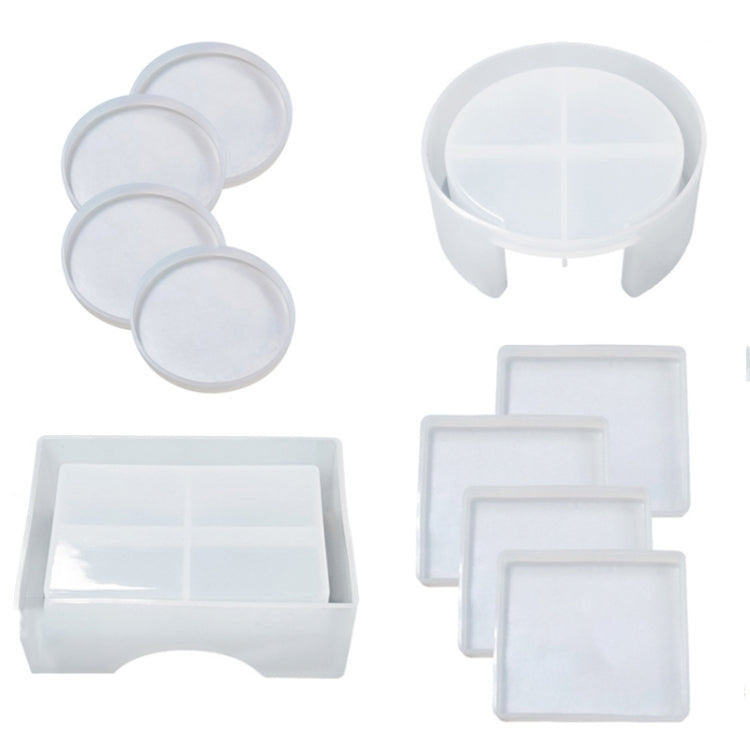 DIY Crystal Epoxy Storage Box Silicone Mould, Round Coaster Box Set, Round Coaster DJ-100, Round Coaster Box DJ-98, Square Coaster Box Set, Square Coaster DJ-99, Square Coasters DJ-97, 10 PCS/Set, 12 PCS/Set