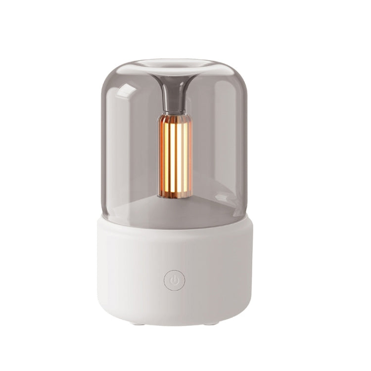 120ML Simulated Candlelight Aroma Diffuser USB Home Atmosphere Night Light Humidifier, DQ702 (Beige), DQ702 (Black)