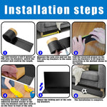 PVC Sofa Baffle Under-bed Toy Blocking Strap, Black, Transparent