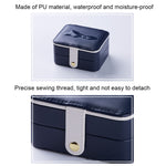 SH688-58 Square Double-Layer PU Earring Storage Jewelry Box, Double-Layer (Pink), Double-Layer (Light Blue), Double-Layer (White), Double-Layer (Navy Blue)