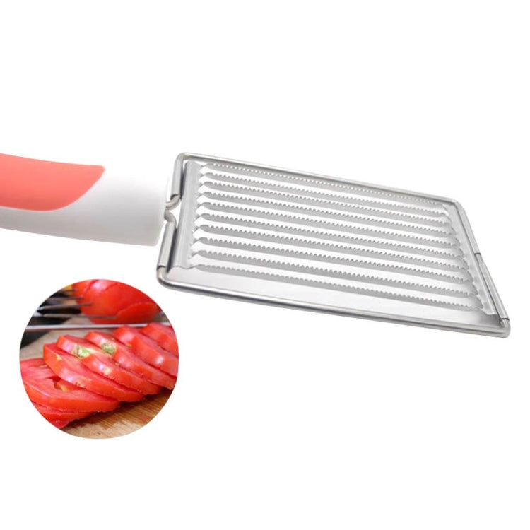 Tomato Luncheon Meat Slicer Non-slip Stainless Steel Fruit Cutter, Fruit Cutter(Purple), Fruit Cutter(Blue), Fruit Cutter(Green), Fruit Cutter(Orange)