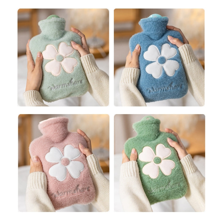 Cartoon Plush Portable Water Jection Mini Hot Water Bag, 500ML Pink, 500ML Blue, 1000ML Blue, 1000ML Green, 1000ML Mint Green, 1000ML Insert Yellow, 1000ML Insert Green