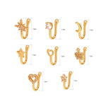 U-shaped Nose Clip Copper Inlaid With Zircon Nose Decoration, Color: G-189 Silver, G-364 Gold, G-365 Silver, G-247 Gold, G-248 Silver, G-251 Gold, G-252 Silver, G-253 Gold, G-254 Silver, G-235 Gold, G-236 Silver, G-231 Gold, G-232 Silver, G-249 Gold   ...