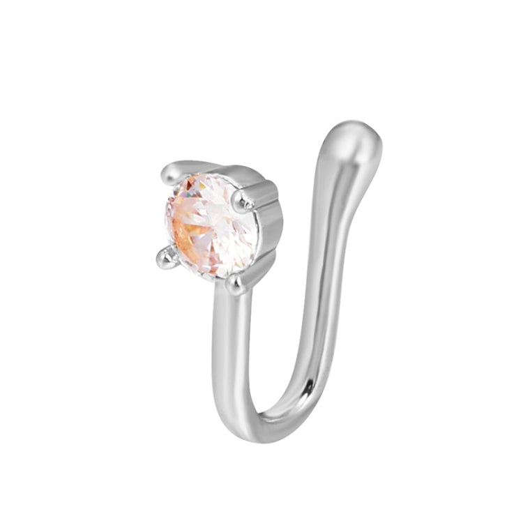 U-shaped Nose Clip Copper Inlaid With Zircon Nose Decoration, Color: G-189 Silver, G-364 Gold, G-365 Silver, G-247 Gold, G-248 Silver, G-251 Gold, G-252 Silver, G-253 Gold, G-254 Silver, G-235 Gold, G-236 Silver, G-231 Gold, G-232 Silver, G-249 Gold   ...