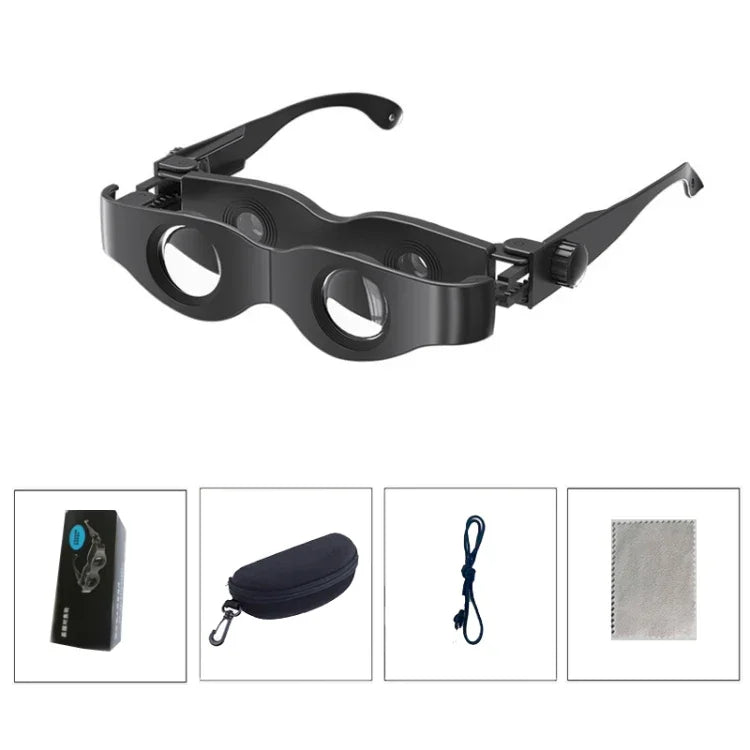 DM0125 3X Fishing Binoculars Adjustable Focus Glass Type Binoculars, Hardcover, With Grey Polarised Lens, With Yellow Polarised Lens, With Red Polarised Lens, With Grey + Yellow  Lens, With Tricolour  Lens