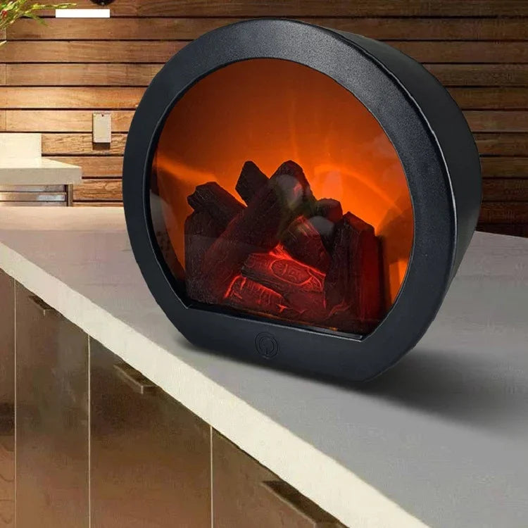 Simulation Flame Touch Switch Fireplace Light Ornaments