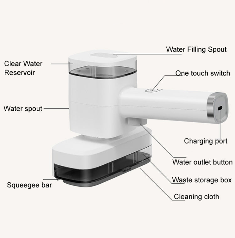 12W Multi-functional Wireless Handheld Cleaner Window Scraping, Handheld Cleaner