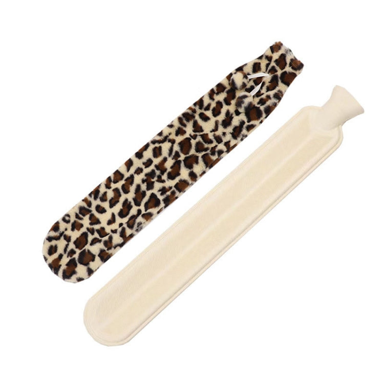 2L Long-strip Multifunctional Water-filled Rubber Hot Water Bags, Spec: Beige Leopard, Beige Leopard